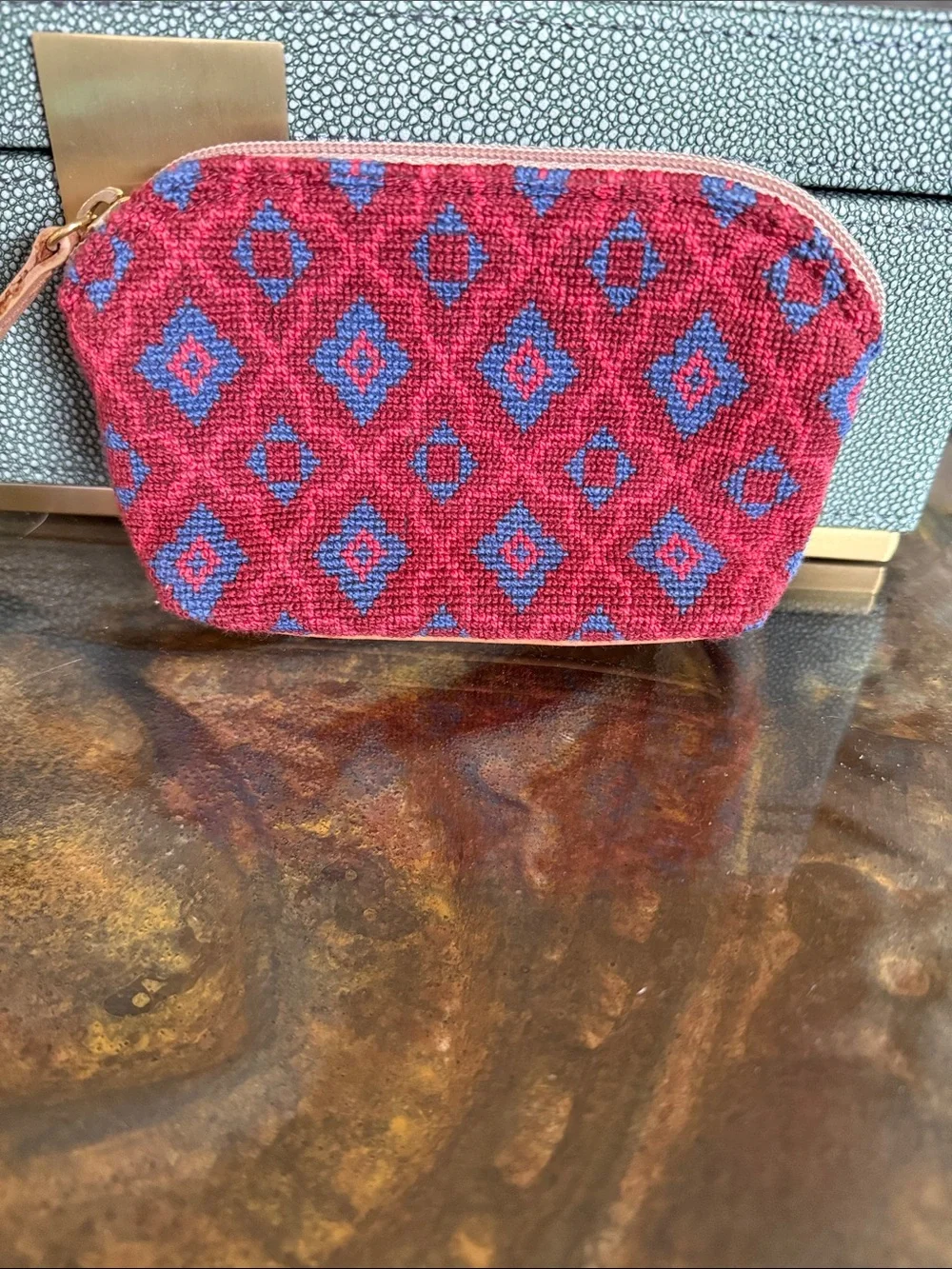 Stubbs and Wootton needlepoint cosmetic bag